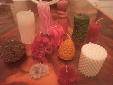 Konvolut 12 alte Kerzen