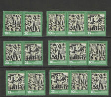 DDR 1974 Mi. 1988/90  Zusammendrucke    W Zd  302 - 307 postfrisch