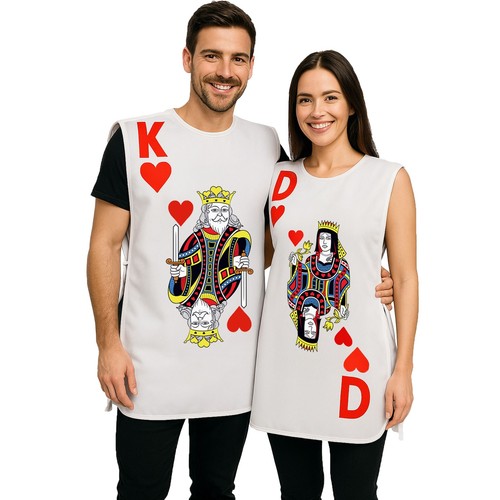 Spielkarten kostüm herz dame - spielkarten,