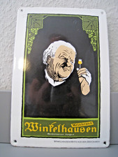 Emaille Schild, Winkelhausen, Weinbrand, 24x16cm, selten Stargard in Westpommern