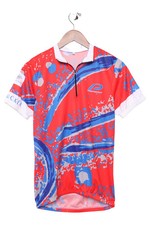 Protective Herren Radtrikot Rot Blau Muster Kurzarm Gr. 50/L Sport