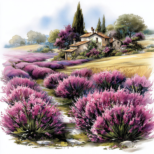 Wandbild lavendel provence - lavendel,