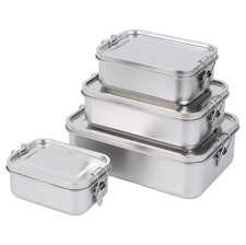 Lunchbox Bento Box Edelstahl Grill Metall Dose Brotdose Auslaufsicher Brotbox
