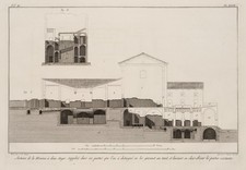 PIRANESI (*1758) nach PIRANESI (*1720), Architekturzeichnung mit Schnittansicht.