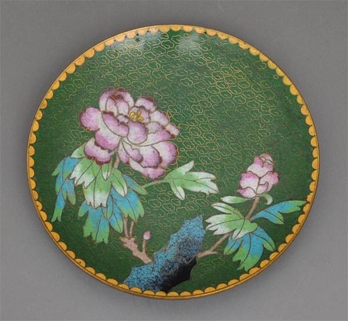 Kleiner cloisonne teller - cloisonne,