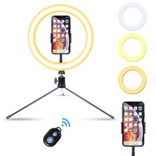 10" LED Ringlicht +  Stativ Ringleuchte für Handy Live YouTube Makeup TikTok