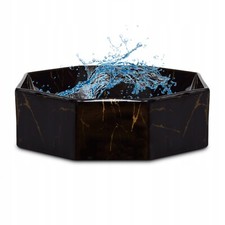 Badezimmer Waschbecken Arbeitsplatte Waschschüssel Schwarz Marmor