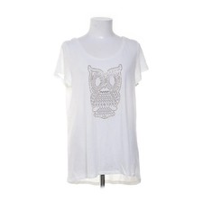 KappAhl, T-shirt, Größe: 44/46, Weiß, Polyester/Viskose, Print, Damen -jrU