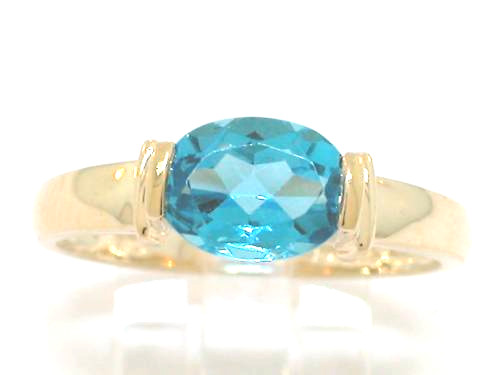 Blautopas ring 585 gelbgold - blautopas,