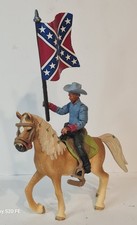 SCHLEICH/HASBRO SÜDSTAATLER MIT PFERD & FAHNE CUSTOM