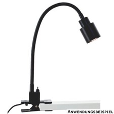 LED Klemmleuchte schwarz flexibel Leselampe Bettlampe Schreibtischlampe Leuchte