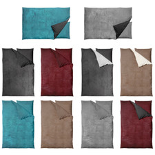 Flauschig Warme Winter Uni Wende Bettwäsche Cashmere Touch Plüsch Kuschelig