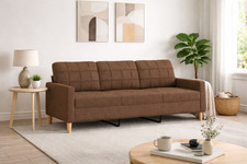 3 Sitzer Sofa Braun Stoff