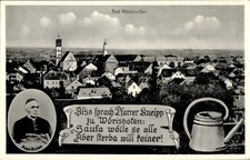 Ak Bad Wörishofen im Unterallgäu,  Pfarrer Kneipp, Zitat, Wasserkrug - 4909551