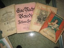 vier alte Notenhefte aus Nachlaß, über 100 Jahre alt