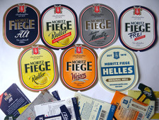 7 Bier-Etiketten 0,50 L,- Brauerei Moritz Fiege GmbH, Bochum, NRW