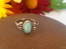 Zauberhafter älterer Ring Silber 925, besetzt mit Larimar Stein, 18,1mm