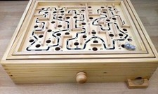 Holz labyrinth spiel mit - holz, spiel,