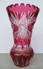 Rote Bleikristall Vase Rubin