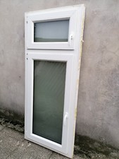 Nr 7, Kunststofffenster, 3fach-Wärmeschutzglas satiniert, Br. 73,5 cm x H.177 cm