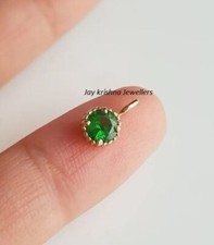 14K Gold Smaragd Charm