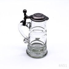 Vintage Glass Beer Mug with