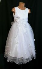 Kommunionkleid Blumenmädchen weiß  4, 6, 8, 12, Jahre neu MASSTABELLE BEACHTEN