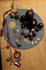 Strauss Innovation/Depot ua*Deko-Set*29T*Kugel,Sterne,Glocke/u.a.*burgund/rosé