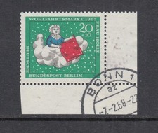 BRD Bund Mi-Nr. 539 Eckrand / Ecke 4 -FN - Formnummer 2 gestempelt BONN