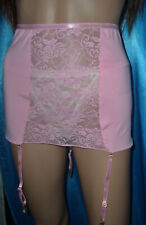 Leichter Spitzen Satin Strapsgürtel XXL (2XL) rosa Hüfthalter Straps NEU  (n88)