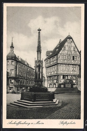 Ansichtskarte aschaffenburg - ansichtskarte,