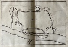 Auxonne Merian Kupferstich Grundriss Topographiae Frankreich Dijon Axone 1655-61