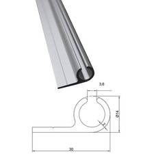 (6€/m) Kederschiene 1,30m