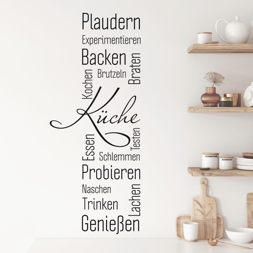 Wandtattoo küche plaudern - wandtattoo,