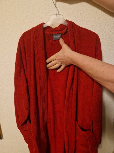 Damenbademantel mit kapuze rot - mit,