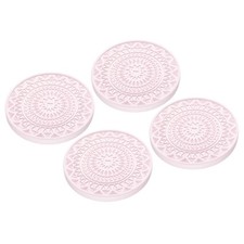 4-Zoll-absorbierender Diatomeen-Untersetzer, 4 Stück Tropfschale, Trocknen, Pink