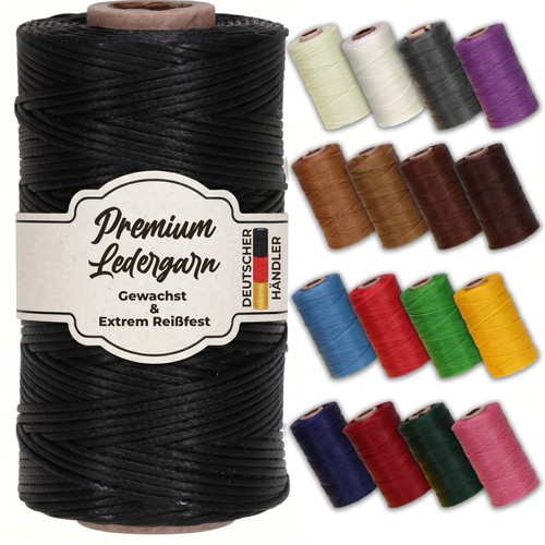 Ledergarn gewachst 0mm 100 - ledergarn, 100%