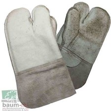 Dreifinger-Arbeitshandschuhe Kevlarfilz Bundeswehr Leder Aramid Nato-Draht