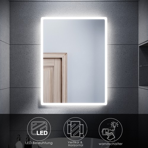 Badspiegel led 80x60 - 80x60, mit