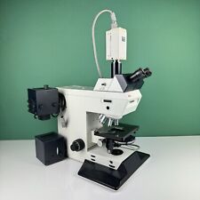 Leica Leitz DMRB Fluoreszenz Phasenkontrast Mikroskop + Kamera, 5 Objektive