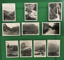 201/Konvolut  Lot 10 Schwarz-Weiss 50-60er Natur Landschaft Gebirge 10,7x7,7 cm