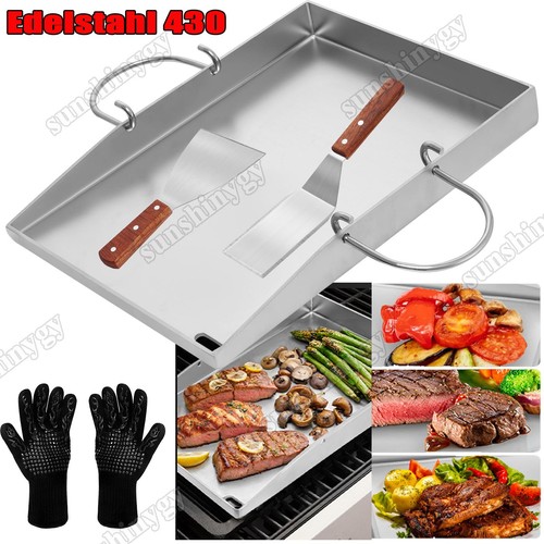Edelstahl grillplatte set - edelstahl,