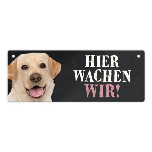 Metallschild mit labrador - metallschild,