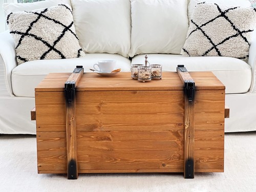 Truhe couchtisch holz - truhe,