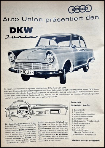 Dkw junior originale werbung - originale,