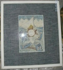 Pablo Picasso Kunst Grafik abstrakt Odysseus 31 x 35 gerahmt  Passepartout