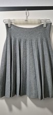 Damenrock Plisserock Strickrock  Grau Neu M/L 
