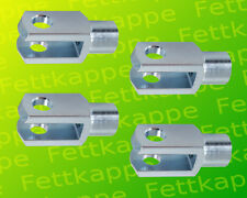 4 x Gabelkopf - Gabelgelenk 4x8 - M4 - DIN 71752 / ISO 8140 - galv. verzinkt