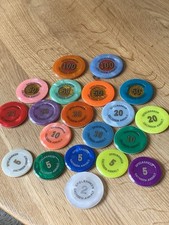 20 Stück original Spielbank Jetons Sammler Casino Chips 