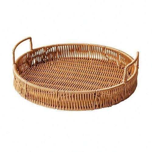Rattan korbtablett flach - rattan-korbtablett,